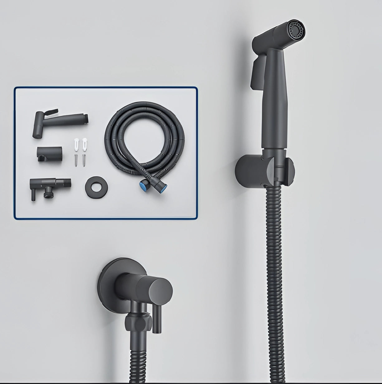 Pulverizator bidet portabil din oțel inoxidabil cu kit de instalare ușoară
