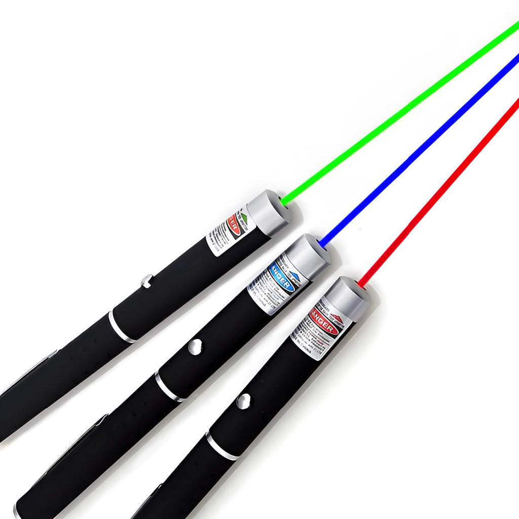 Laserpekare med hög effekt, justerbar fokus och flersfärgat ljus