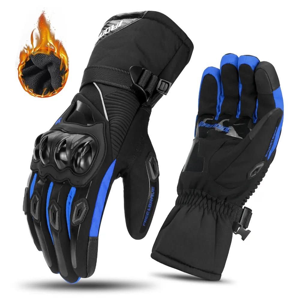 FrostGuard Waterproof Insulated Motorcycle Gloves For Winter Riding