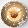 Reloj de Pared Silencioso con Diseño Digital Degradado en Oro