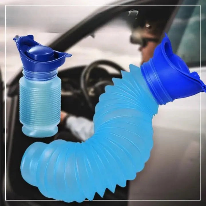 Rozkládací přenosný močový sáček pro muže, 750 ml nepropustný cestovní močový sáček, BPA bezpečný modrý panel