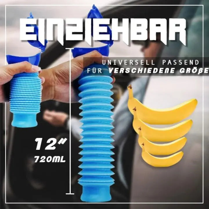Rozkládací přenosný močový sáček pro muže, 750 ml nepropustný cestovní močový sáček, BPA bezpečný modrý panel