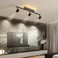 Quattro-Spot Track Ceiling Light in Matte Black Gold