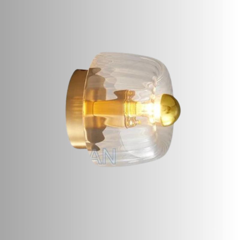 VeroLume szklana lampa ścienna w stylu nordyckim Bauhaus do salonu