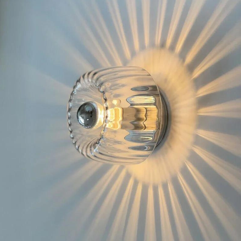 VeroLume szklana lampa ścienna w stylu nordyckim Bauhaus do salonu