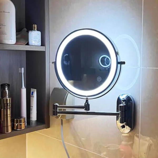 AstraLux Rechargeable LED Magnifying Vanity Mirror for Makeup and Bathroom