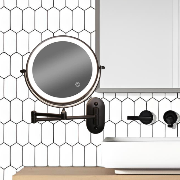 AstraLux Rechargeable LED Magnifying Vanity Mirror for Makeup and Bathroom