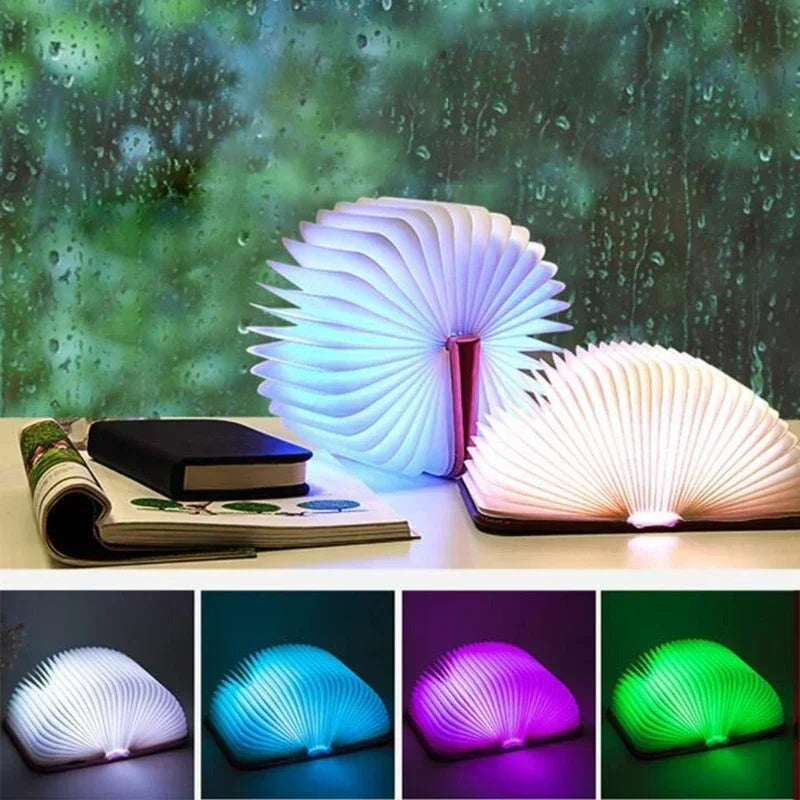 QuillView Foldable Book Lamp Elegant Reading Decor Light