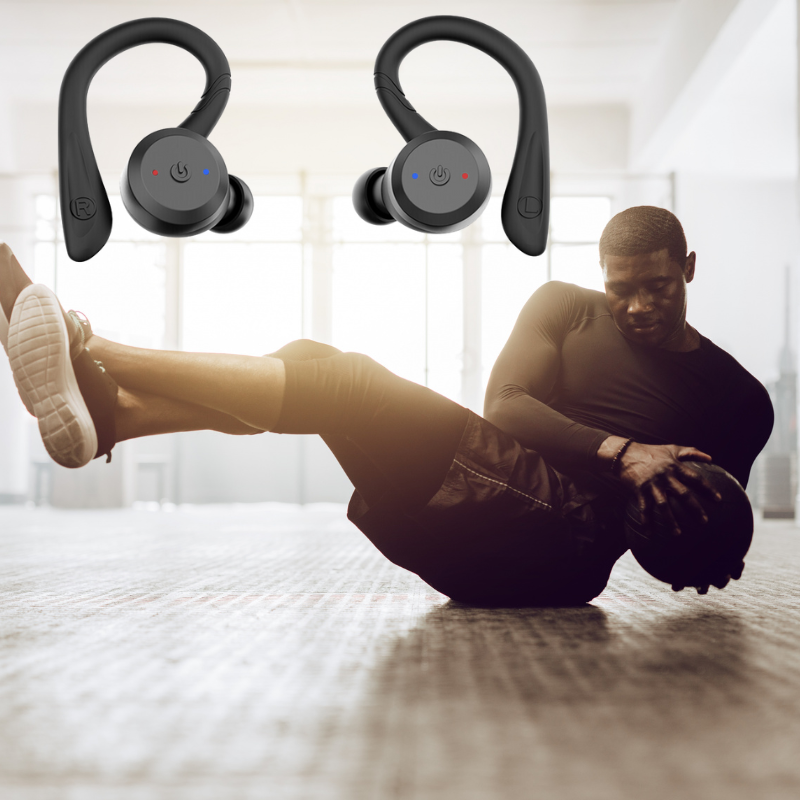 PulseGuard Bezprzewodowe Sportowe Słuchawki douszne 20 godzin pracy Bluetooth 5 IPX7