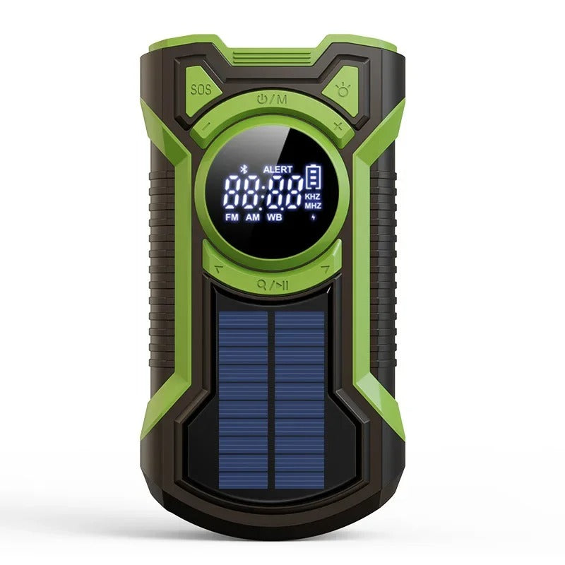 Vodotěsné přežívací rádio s ruční klikou, Bluetooth, FM, AM, NOAA a SOS