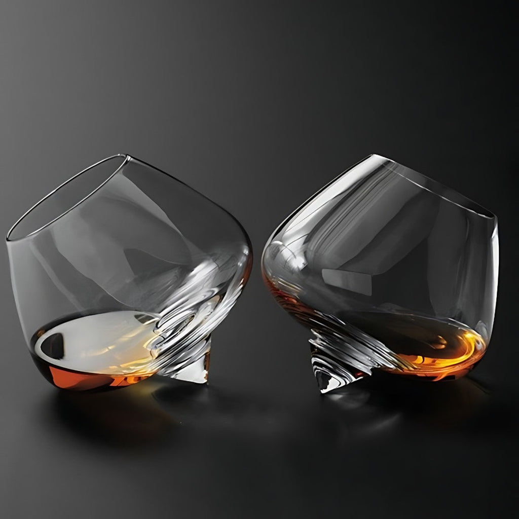 AeroSwirl Whiskey Glass With Rotating Base For Flavor