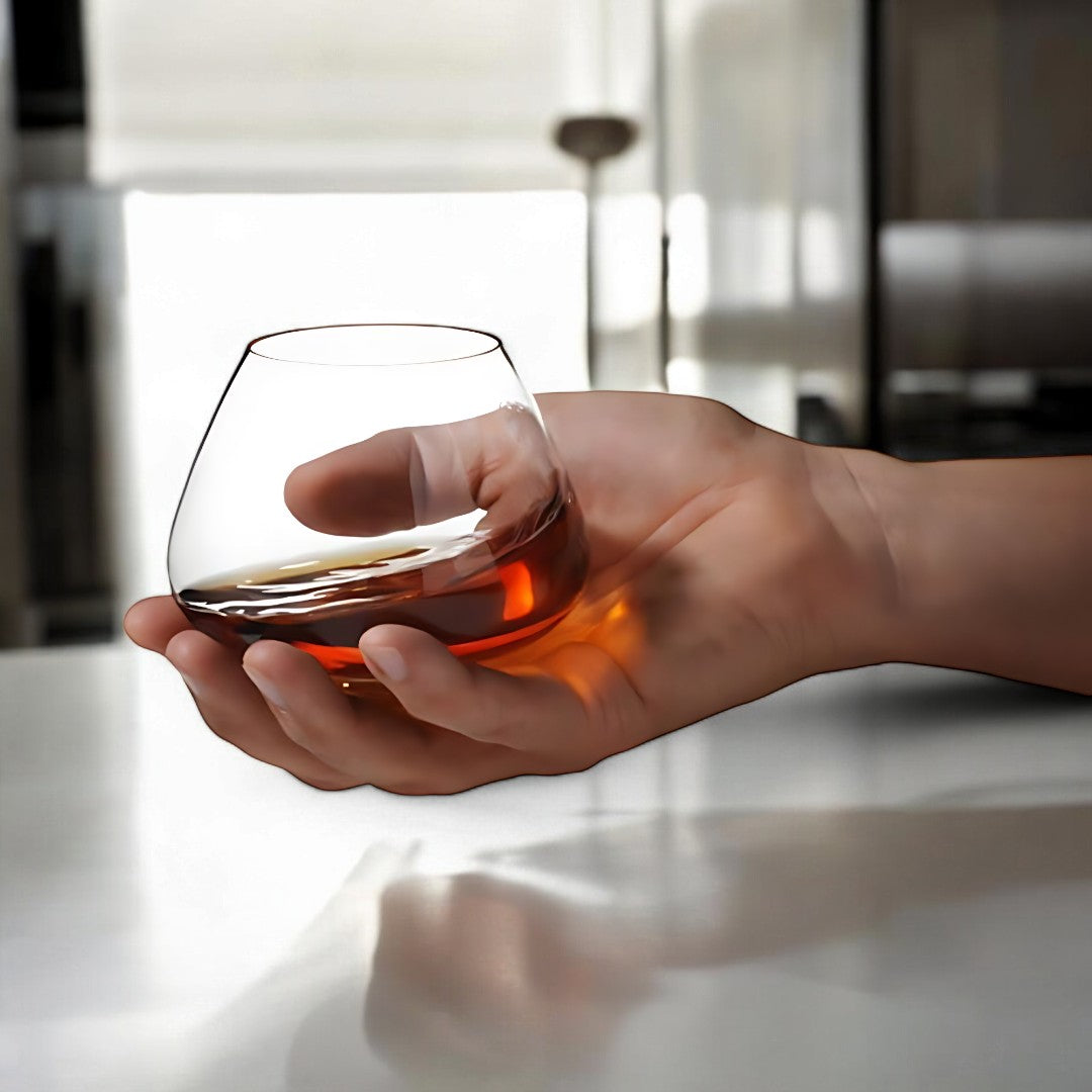 AeroSwirl Whiskey Glass With Rotating Base For Flavor