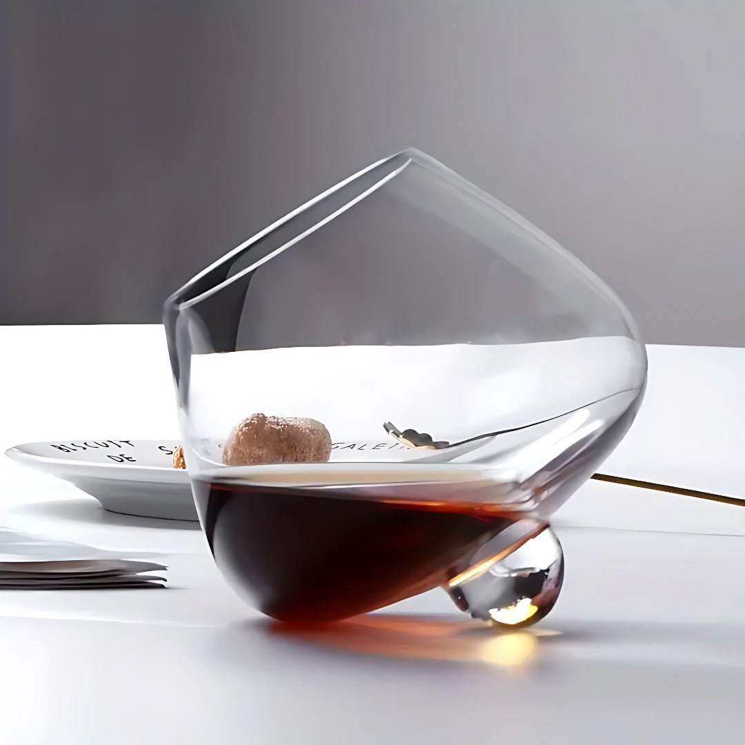 AeroSwirl Whiskey Glass With Rotating Base For Flavor