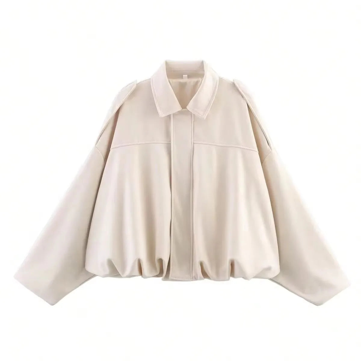 Giacca Bomber in Camoscio Vintage da Donna, Oversize Marrone e Verde