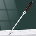 Professional Diamond Knife Sharpener Rod With Ebony Wood Handle For Razor Edges
