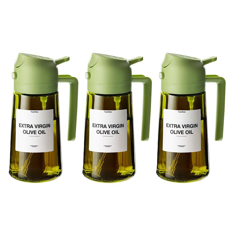 2-In-1 Glass Oil Sprayer And Dispenser For Kitchen Use