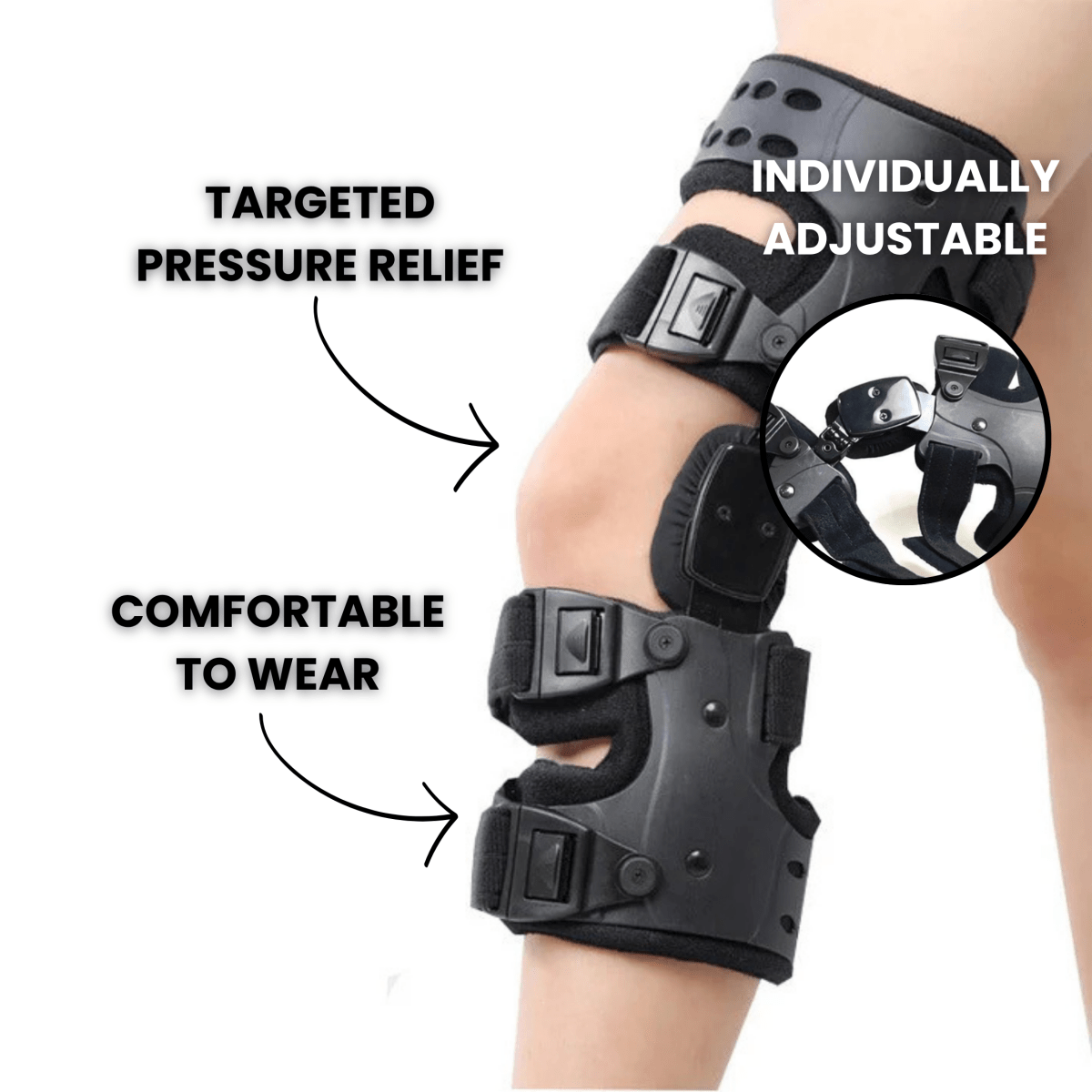StrideEase Adjustable Knee Clip for Stability and Pain Relief