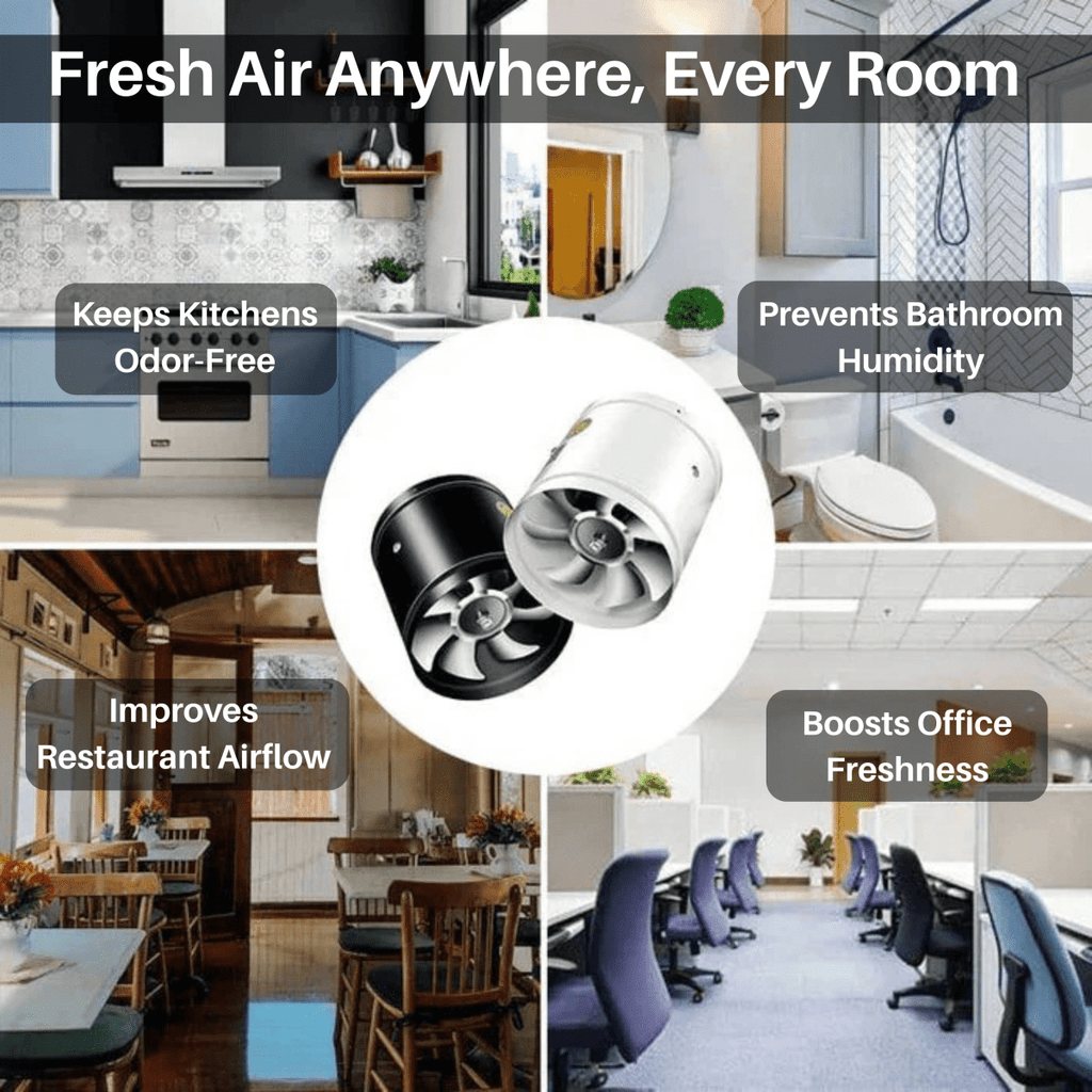 VentGlow Ventilatore Silenzioso Estrattore per Aria Pulita e Fresca