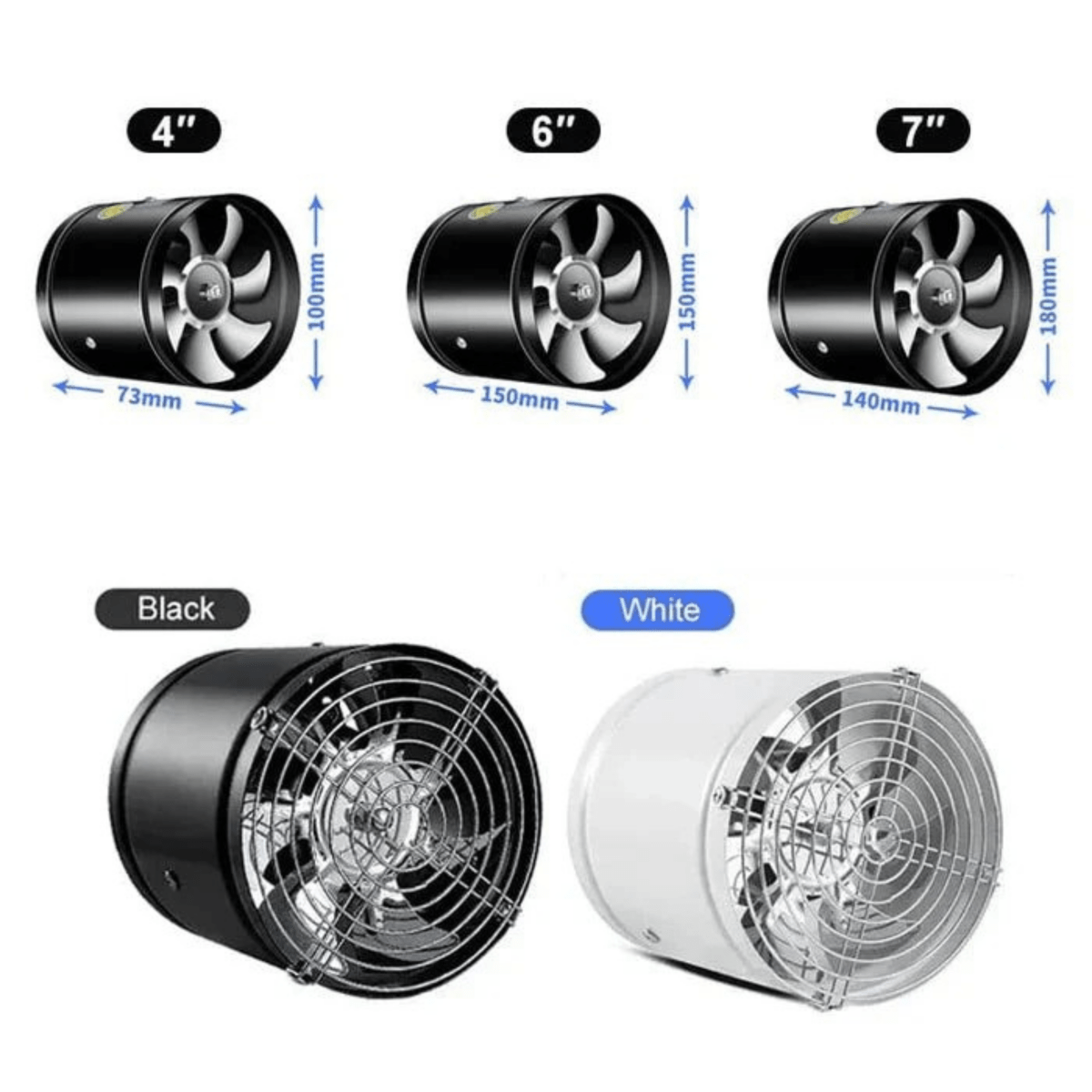 VentGlow Ventilatore Silenzioso Estrattore per Aria Pulita e Fresca