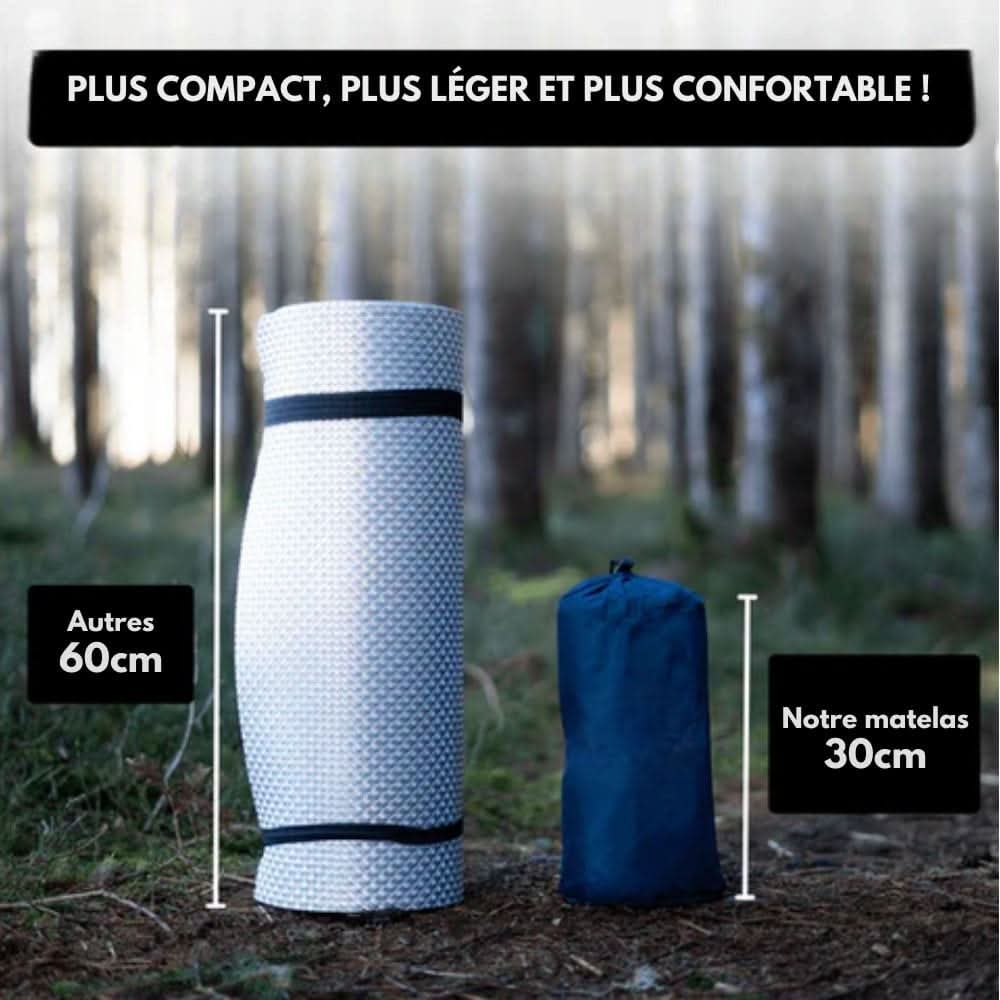 TrailPace aufblasbare Campingmatratze mit Fußpumpe und integriertem Kissen