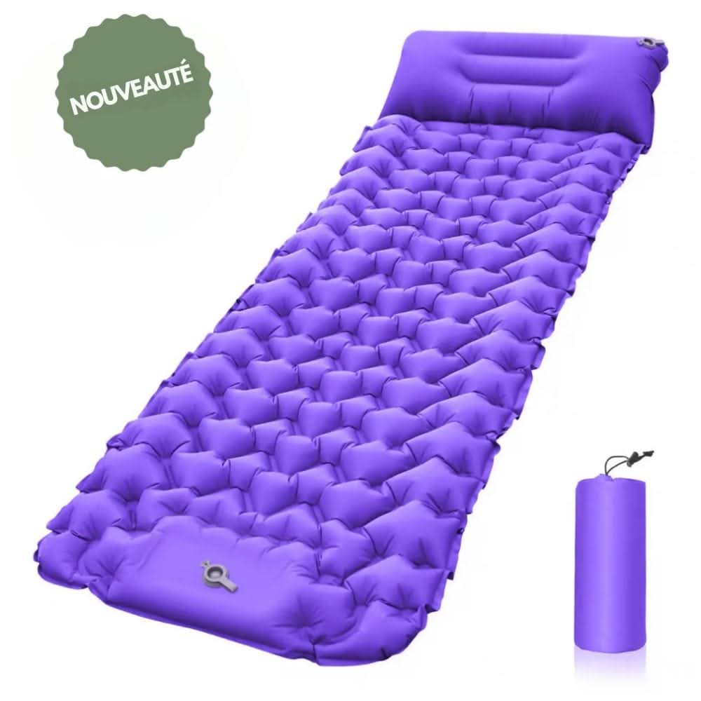 TrailPace aufblasbare Campingmatratze mit Fußpumpe und integriertem Kissen