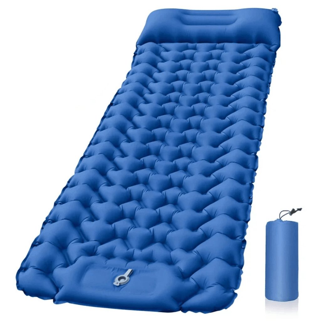 TrailPace aufblasbare Campingmatratze mit Fußpumpe und integriertem Kissen