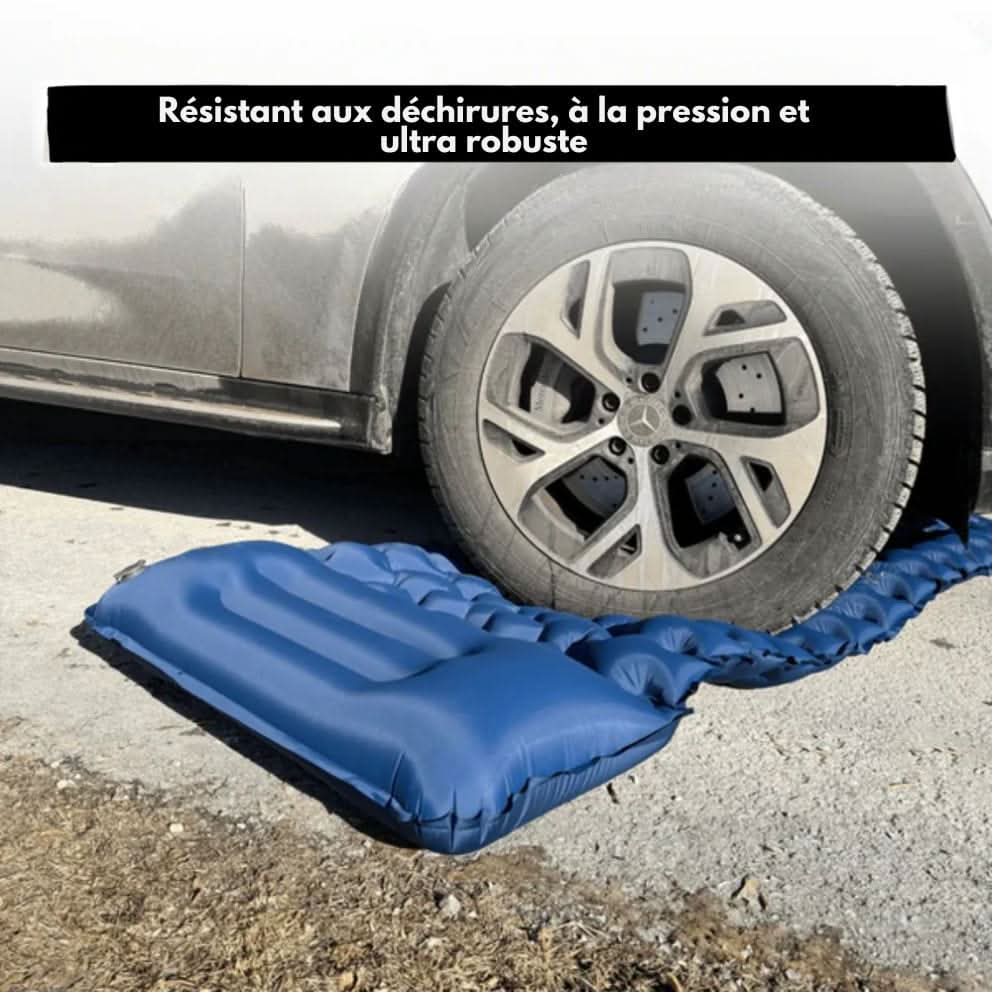 TrailPace aufblasbare Campingmatratze mit Fußpumpe und integriertem Kissen