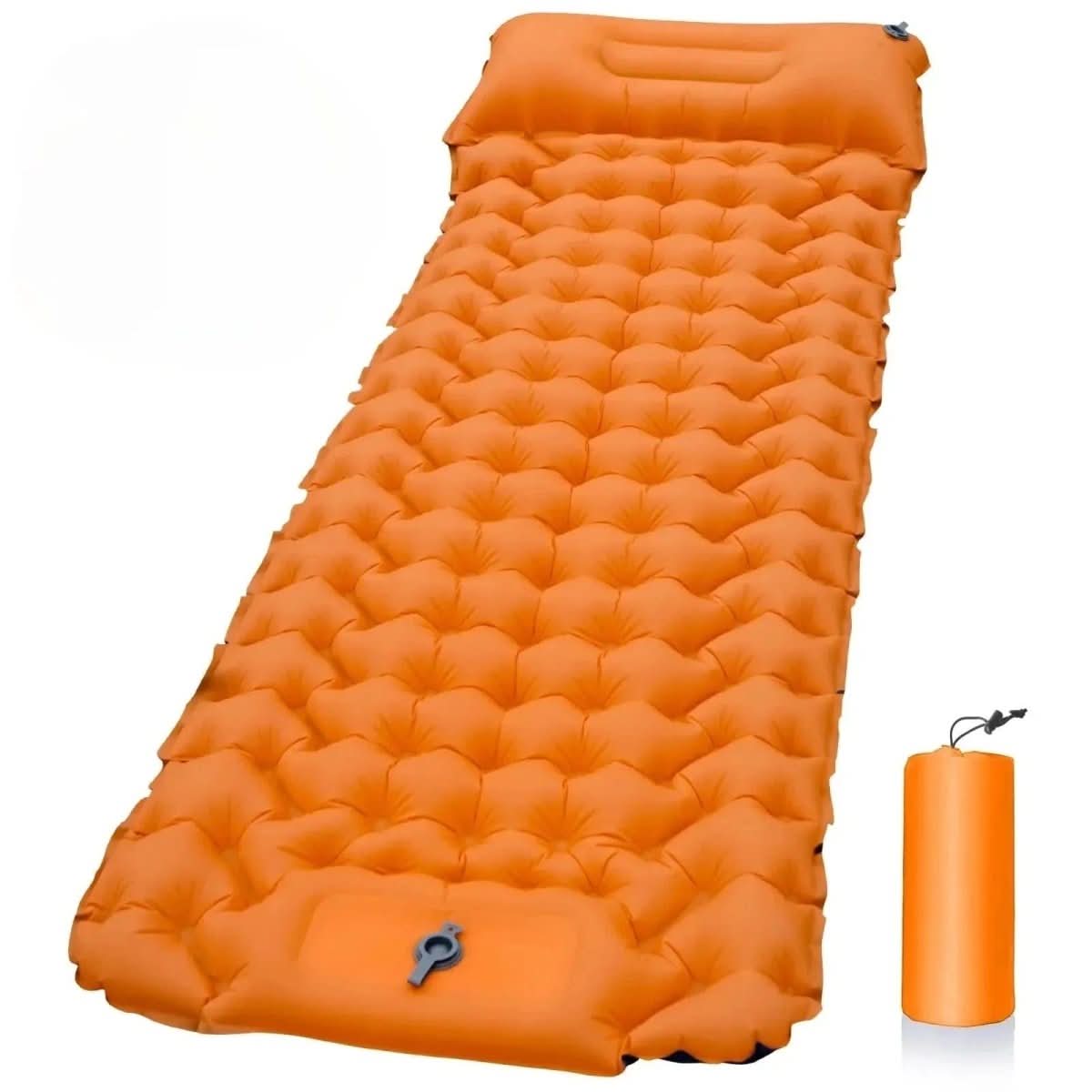 TrailPace aufblasbare Campingmatratze mit Fußpumpe und integriertem Kissen