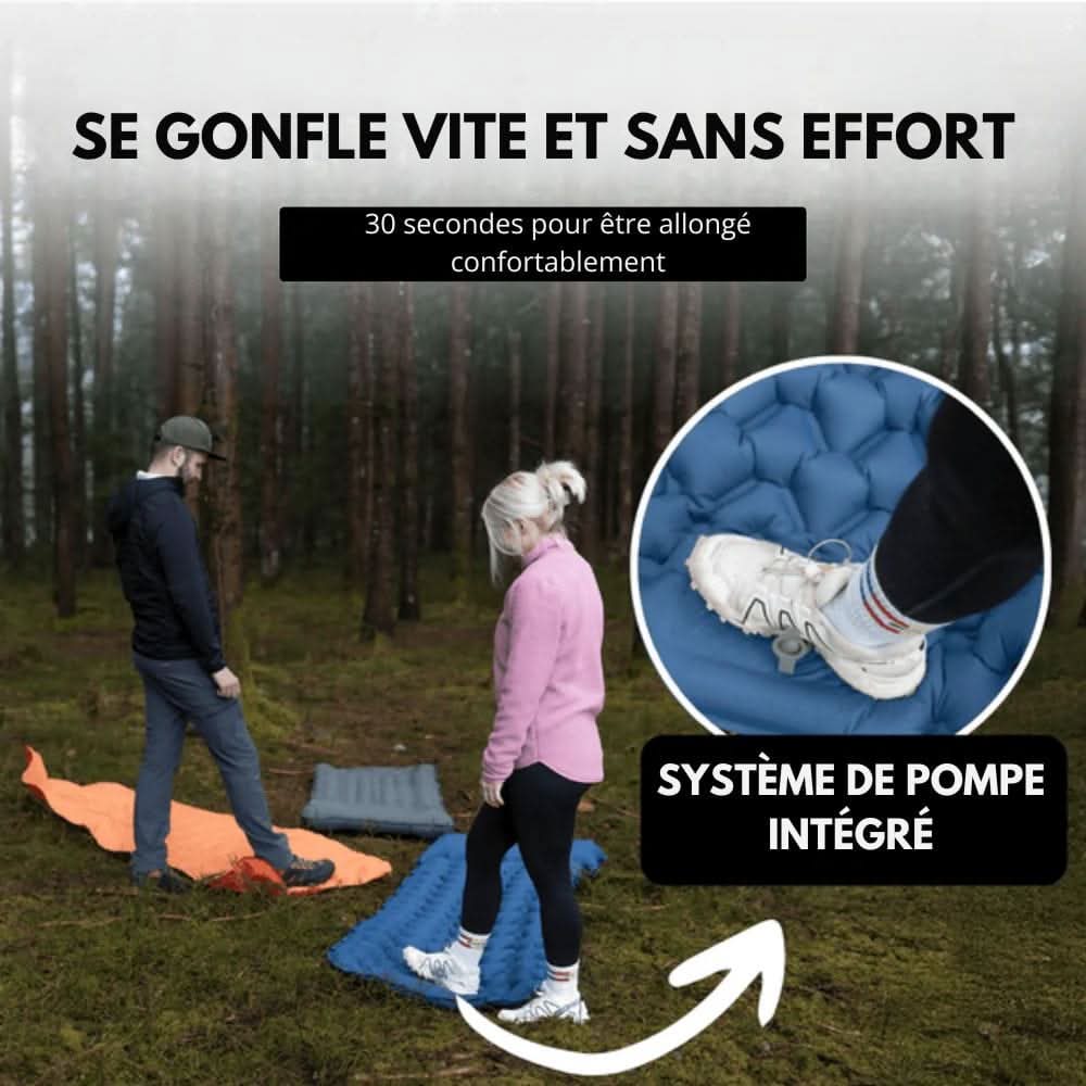 TrailPace aufblasbare Campingmatratze mit Fußpumpe und integriertem Kissen