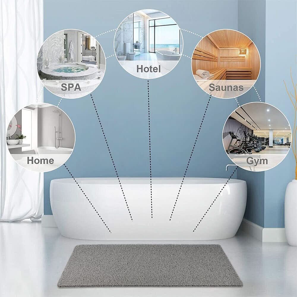 AquaSoft Non-Slip Quick-Dry Shower And Bath Mat For Hygienic Comfort