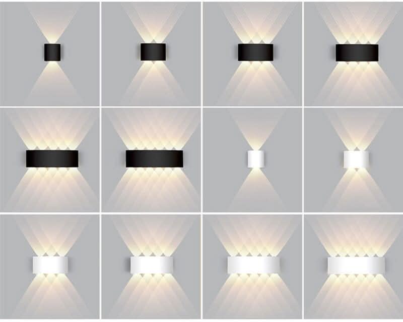 Vandtæt LED udendørs væglampe med aluminiumsramme, elegant og energieffektiv