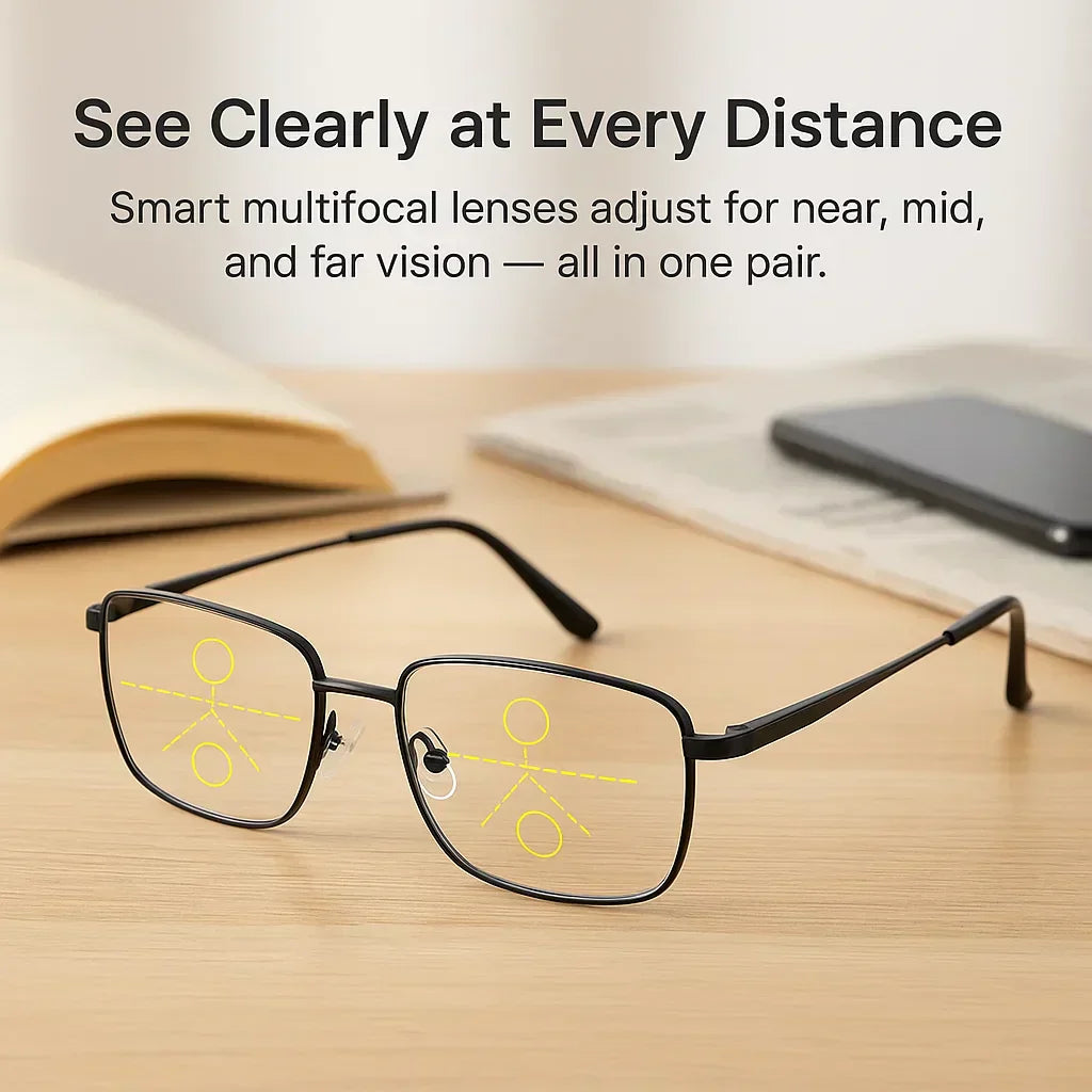 German Designed Progressive Eyeglasses for Clear All-Day Vision