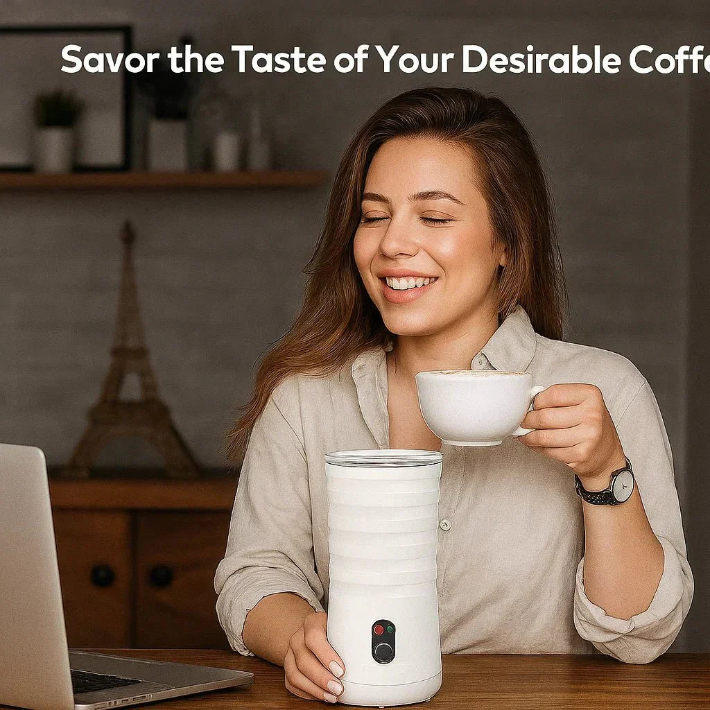 NovaBrew 4-in-1 Maitovaahtorin ja Höyrystimen Baristalaatuisen Kahvin Valmistukseen Kotiin