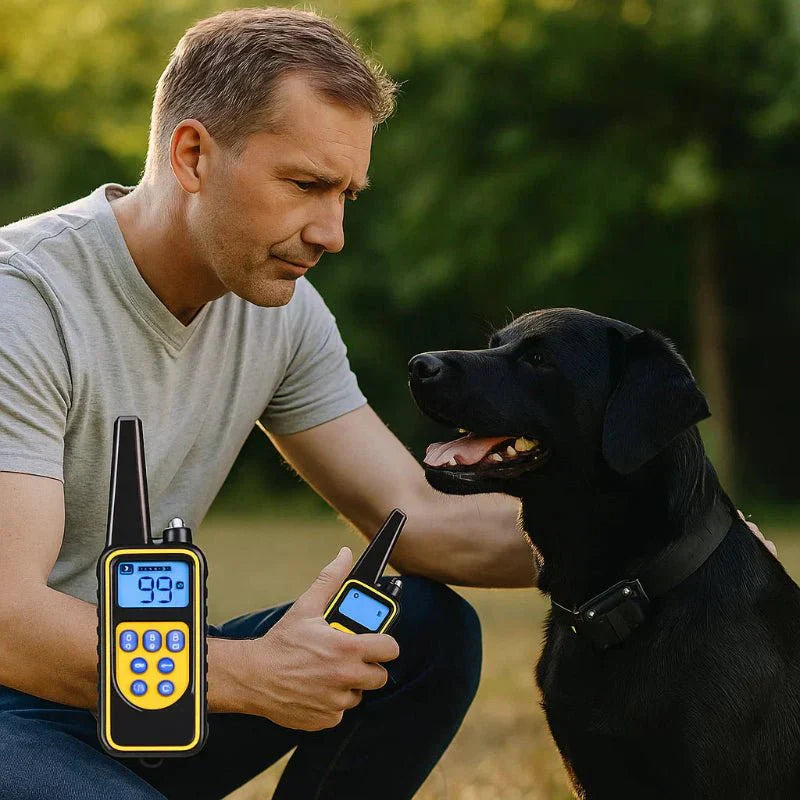 Wodoodporna obroża treningowa dla psa PawNova z pilotem i trzema trybami treningu
