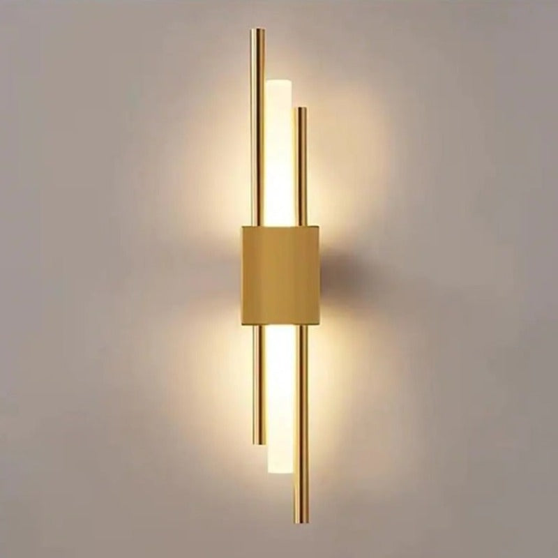 چراغ دیواری LumeNova NightGlow مشکی و طلایی LED برای اتاق خواب