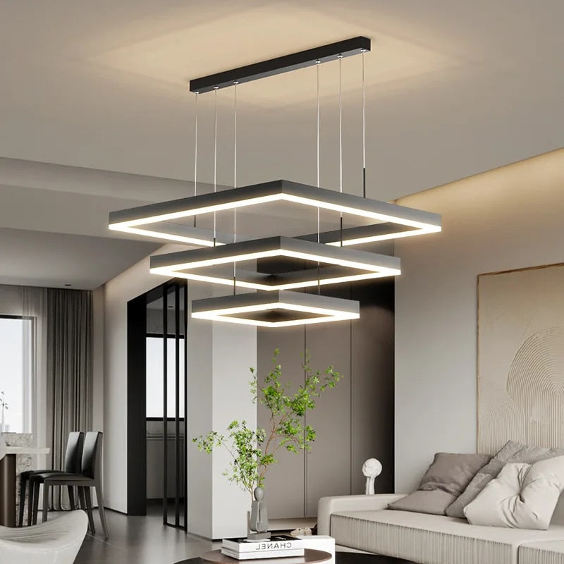 لوستر LED اورلیا اسکوئر برای اتاق نشیمن و ورودی