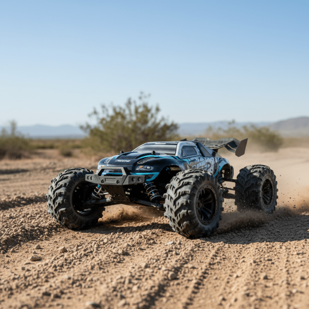 RidgeStorm 1:16 Elektrischer Offroad-Fernsteuerungs-LKW mit LED-Scheinwerfern