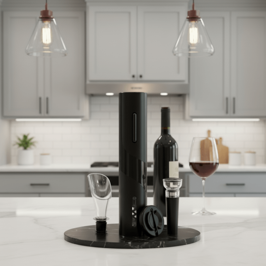 VintEdge 4-in-1 Wiederaufladbarer Elektrischer Weinöffner mit Intelligenter Steuerung