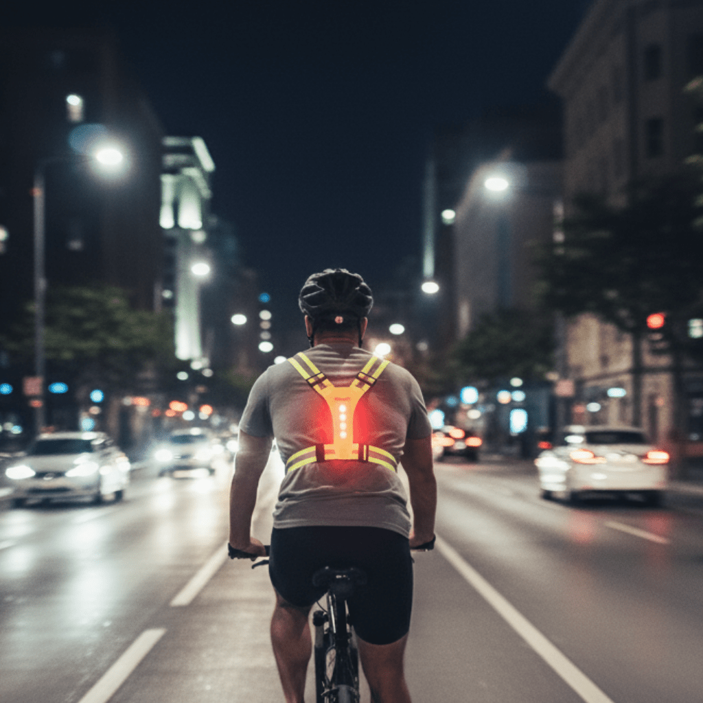LumaRun Gilet Riflettente Regolabile a LED per Corsa Notturna