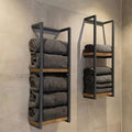 Space Saving Towel Rack Wall Mounted Holder for an Organized Bathroom