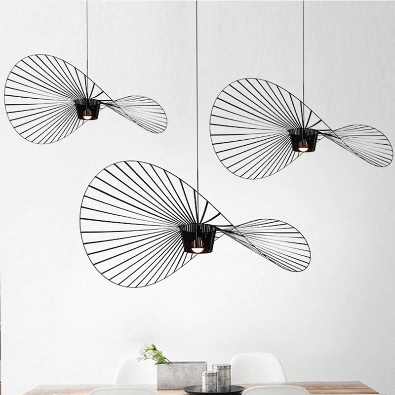 Minimalist Straw Hat Pendant Light For Modern Interiors