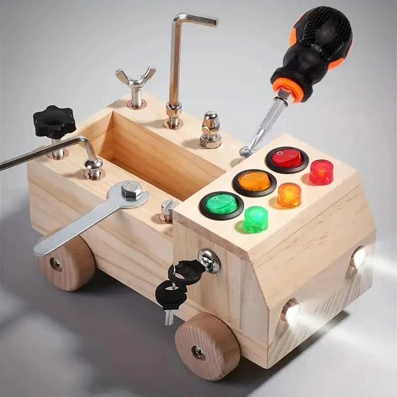 NurtureCore Busy Board, Interactive Learning Toy For Fine Motor And Cognitive Skills