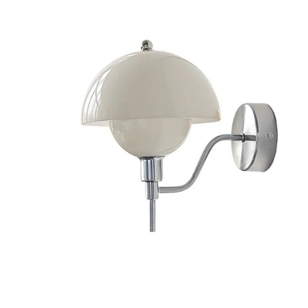 Nástěnné světlo Aurelia Cream Mushroom do chodby s teplým světlem