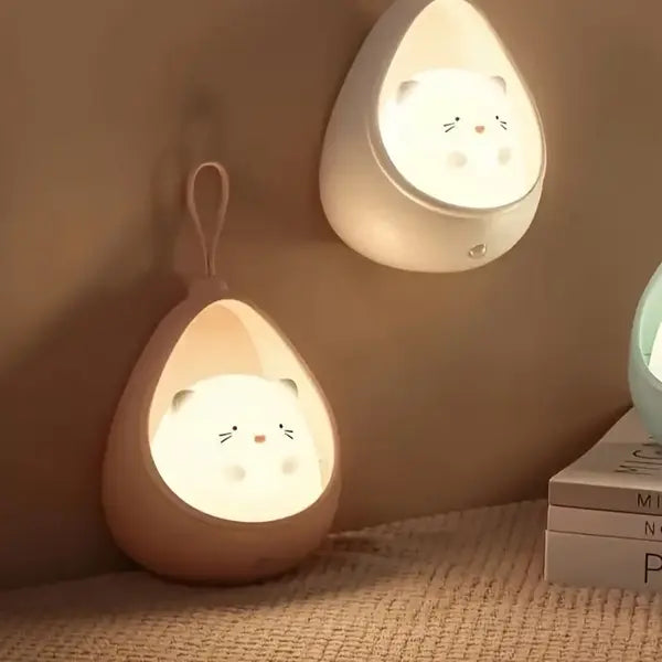 WhiskerGlow Kitty Night Light for Nursery and Kids Room