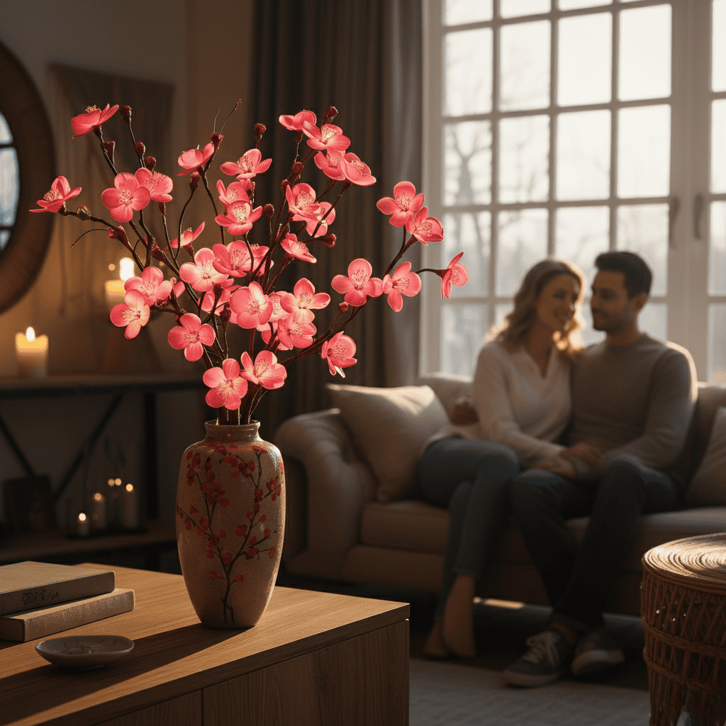 LumaTwig 70cm LED Taklamp Met Natuurlijke Bosachtige Esthetiek