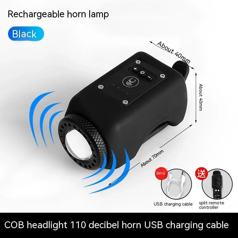 چراغ دوچرخه شارژی USB PulseBike با بوق یکپارچه