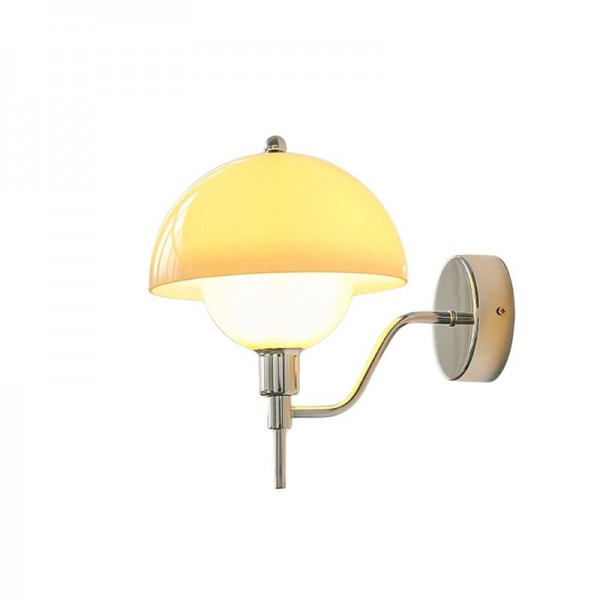 Nástěnné světlo Aurelia Cream Mushroom do chodby s teplým světlem