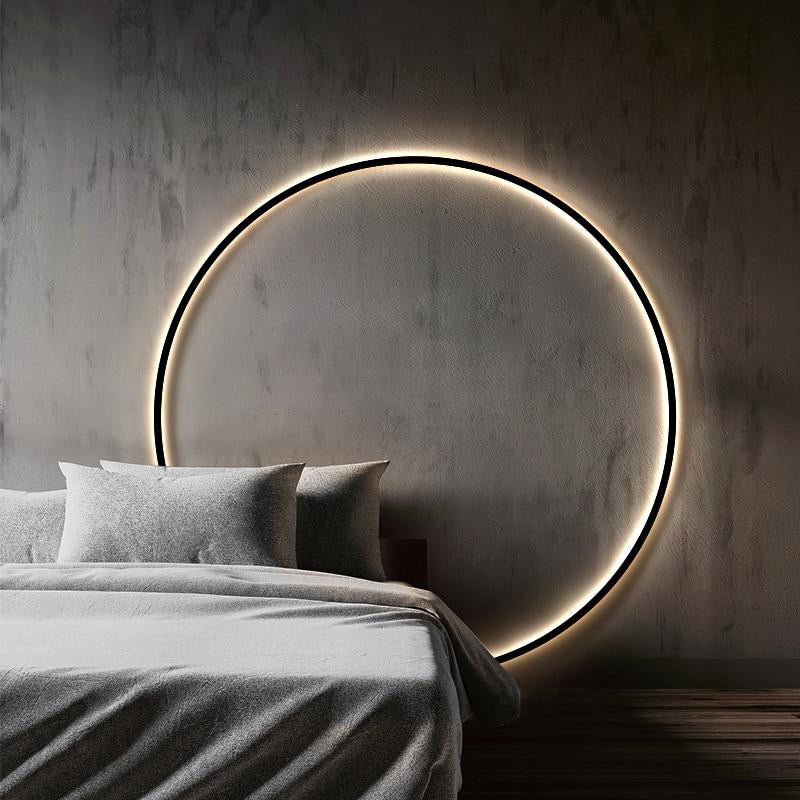 Sonneninspirierte runde minimalistische Wandleuchte für moderne Wohnräume