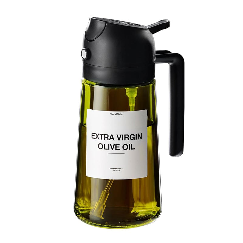 2-In-1 Glass Oil Sprayer And Dispenser For Kitchen Use