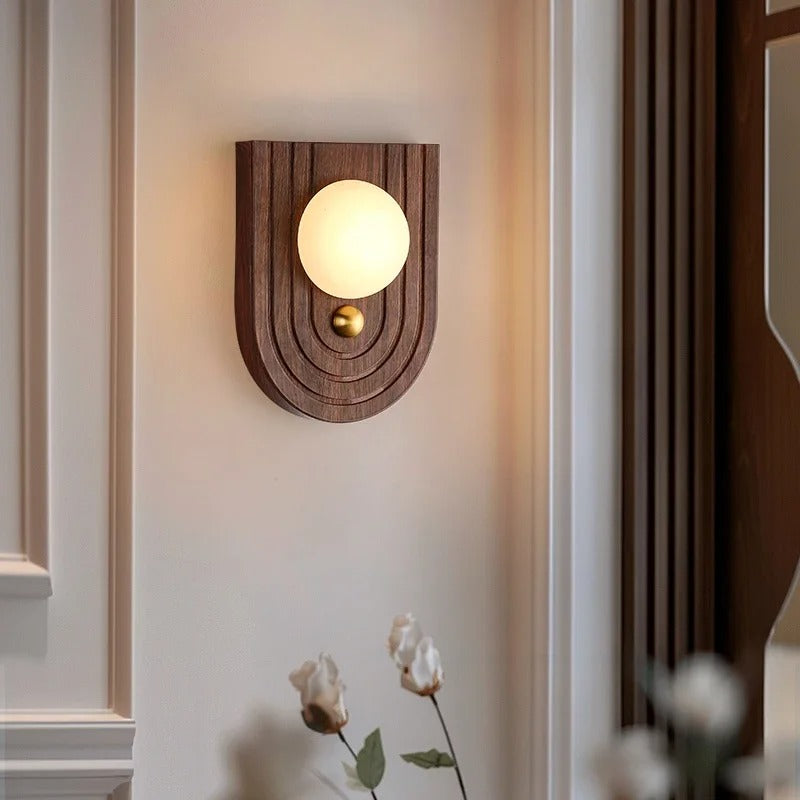 Nástěnné svítidlo Walnut Glow Arch moderní domácí osvětlení